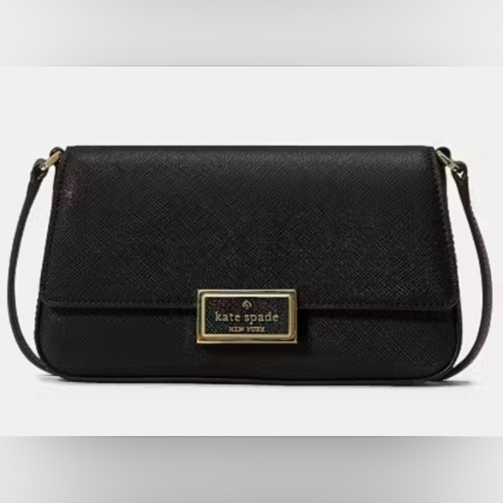 NWT Kate Spade Black Reegan Saffiano Mini Crossbody